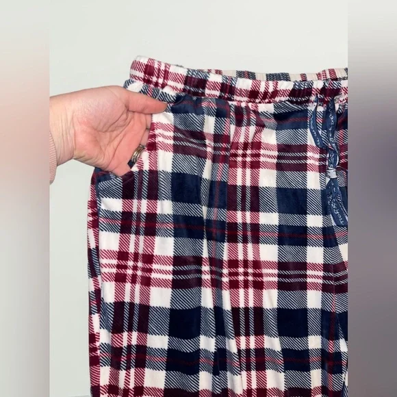 Like New Muk Luks silky velour stretch plaid pajama pants 2X - Picture 9 of 11